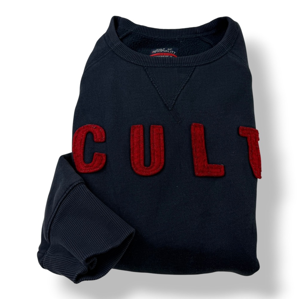Cult of Individuality Mens Navy Blue‎ CULT Graphic Sweatshirt 2XL 649-14B-K08B